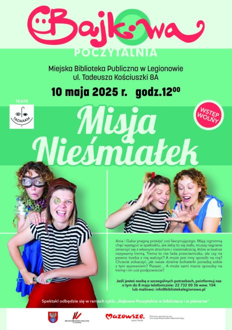 Tydzień Bibliotek. Spektakl dla dzieci "Misja Nieśmiałek"