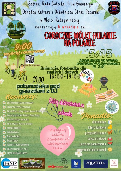 Zdjęcie przedstawia plan imprezy w Wólce Radzymińskiej