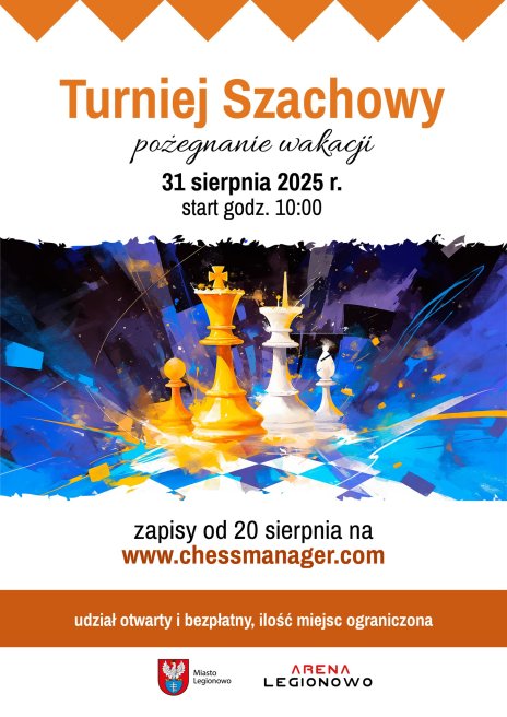 Zdjęcie przedstawia szachy, których dotyczy zorganizowany turniej