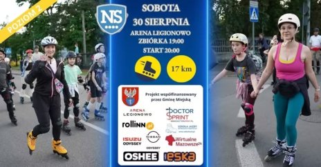 Zdjęcie przedstawia dzieci, które jada na rolkach