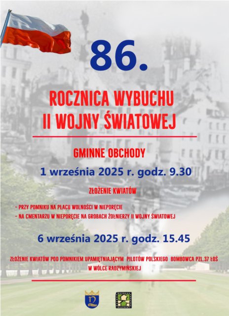 Zdjęcie przedstawia plakat gminnych obchodów w Nieporęcie i Wólce Radzymińskiej