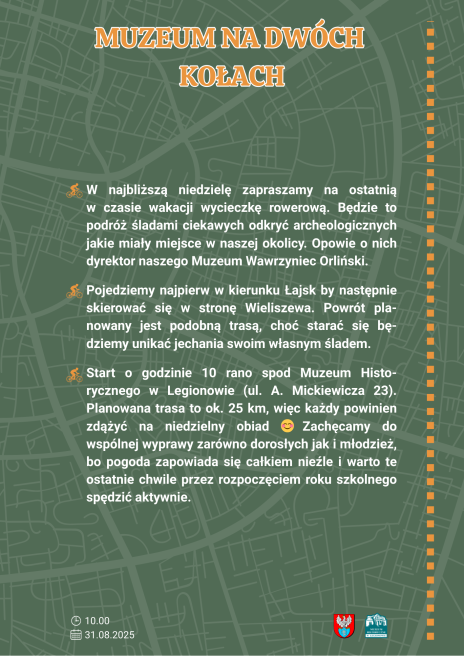 Zdjęcie przedstawia plan wycieczki rowerowej