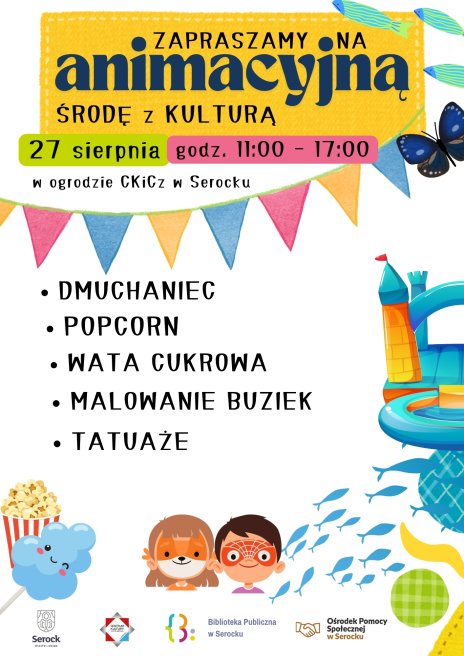 Na zdjęciu zaproszenie na animacyjną środę z kulturą