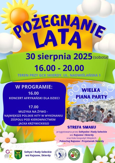 Zdjęcie przedstawia plan pożegnania z latem w Skierdach