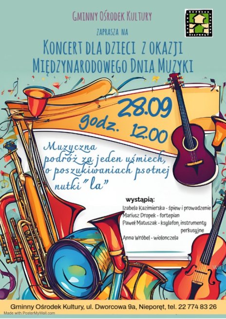 Na zdjęciu barwne instrumenty