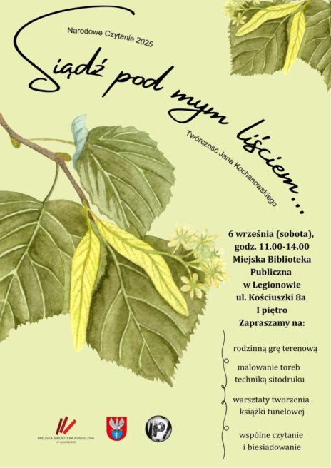 Plakat zapraszający na wydarzenie. Szczegółowe informacje w aktualności