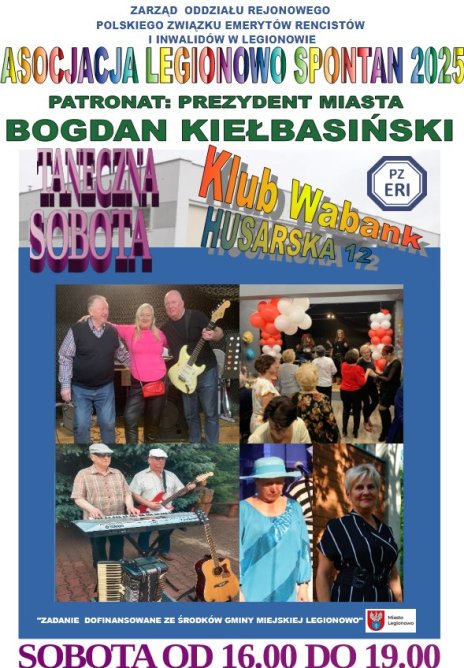 Na plakacie zdjęcia z poprzednich potańcówek w klubie Wabank