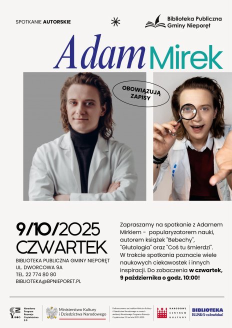 Na plakacie zdjęcia Adama Mirka