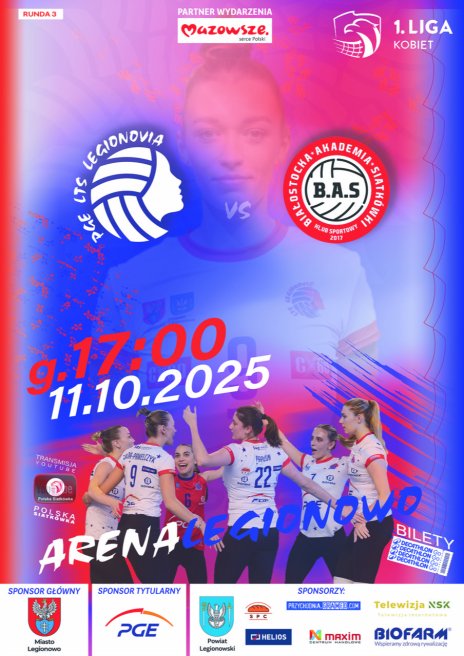 Na plakacie zawodniczki PGE LTS Legionovia