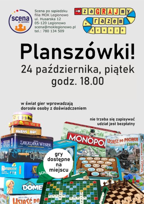 Planszówki w Scenie po Sąsiedzku