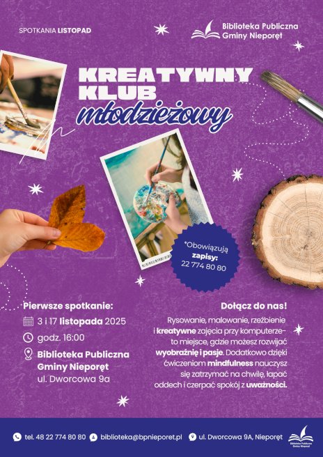 Plakat zapraszający na wydarzenie, szczegółowe informacje w aktualności