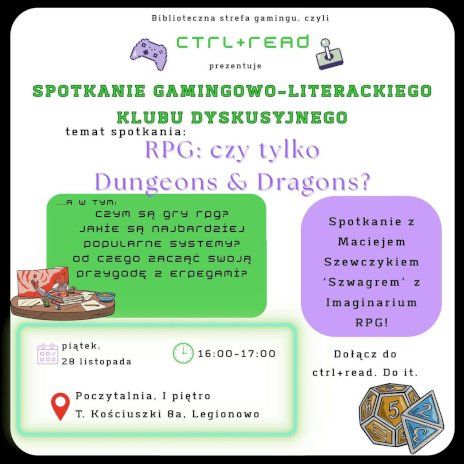 Plakat zapraszający na wydarzenie, szczegółowe informacje w aktualności