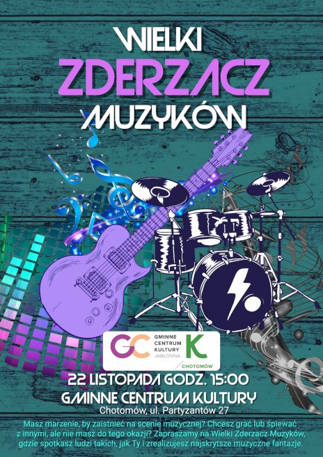 Plakat zapraszający na wydarzenie, szczegółowe informacje w aktualności