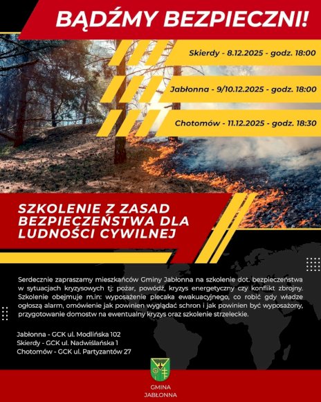 Czerwono-czarny tekst ze zdjęciem płonącego lasu