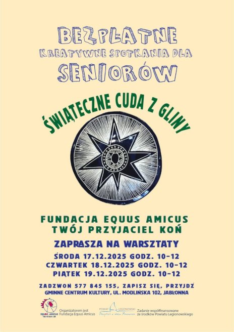 Plakat zapraszający na wydarzenie, szczegółowe informacje w aktualności