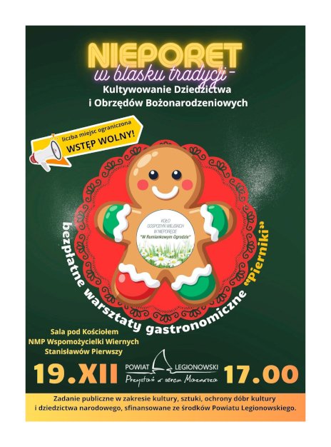 Plakat zapraszający na wydarzenie, szczegółowe informacje w aktualności