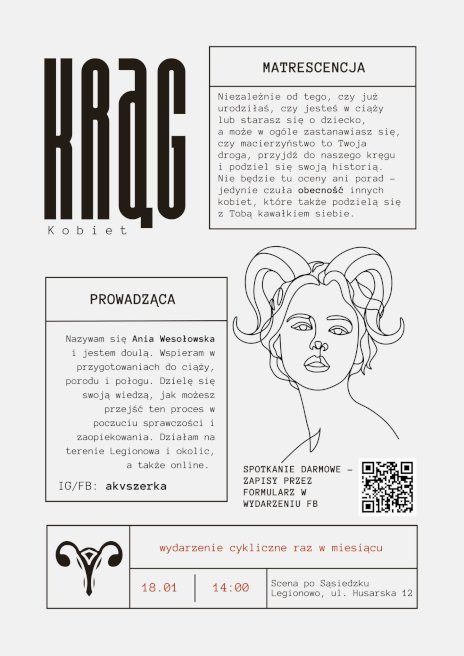 Plakat zapraszający na wydarzenie, szczegółowe informacje w aktualności