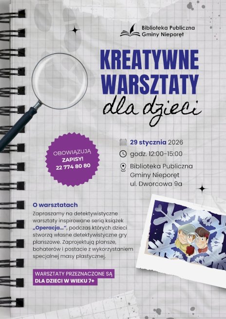 Plakat zapraszający na wydarzenie, szczegółowe informacje w aktualności