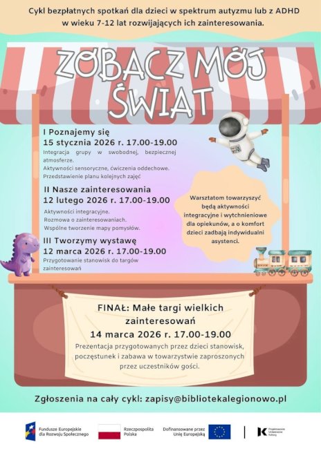 Plakat zapraszający na wydarzenie, szczegółowe informacje w aktualności