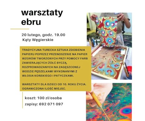 Na zdjęciu widać obraz powstały na wodzie i papier, na który ten obraz zostaje przenoszony