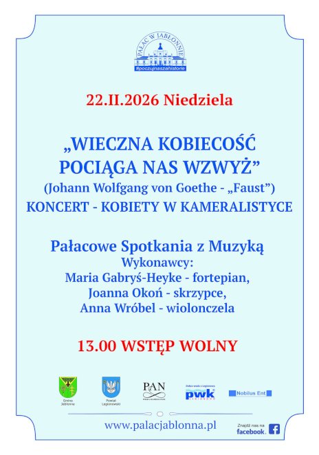 Na błękitnym tle podały został harmonogram wydarzenia