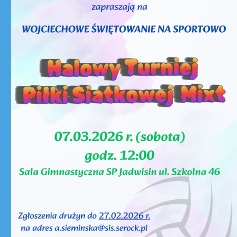 Plakat zawierający informacje o wydarzeniu. Te informacje są podane w aktualności.
