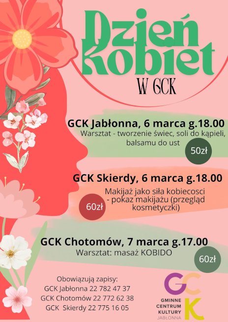 Na różowym tle widać czerwony dzień tworzy kobiety i kwiaty