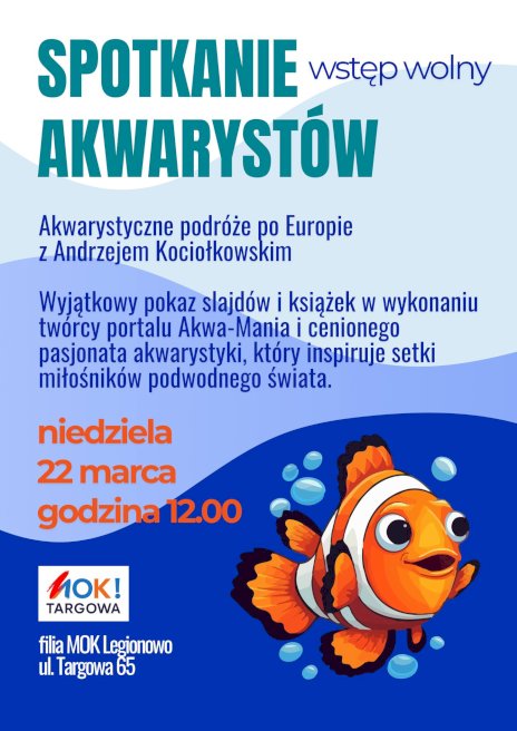Plakat z rybką pomarańczową