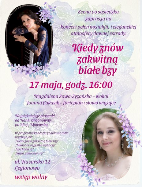 Plakat z bzami