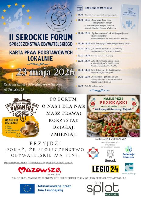 Plakat zawierający informacje o wydarzeniu.  Te informacje są podane w aktualności.