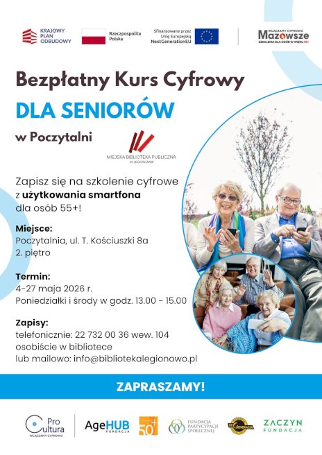 Bezpłatny Kurs Cyfrowy dla Seniorów w Poczytalni
