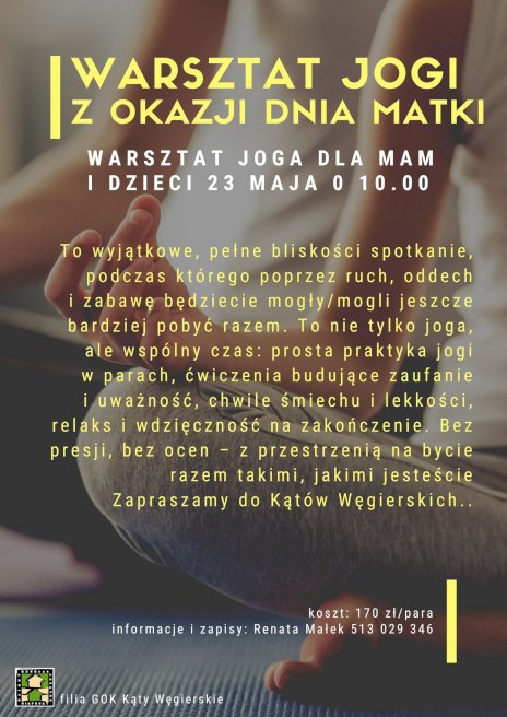 Plakat zapraszający na wydarzenie, szczegółowe informacje w aktualności