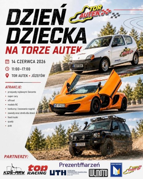 Na plakacie zdjęcia trzech różnych aut