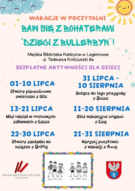 Zdjęcie z harmonogramem zajęć widoczne na różowym tle