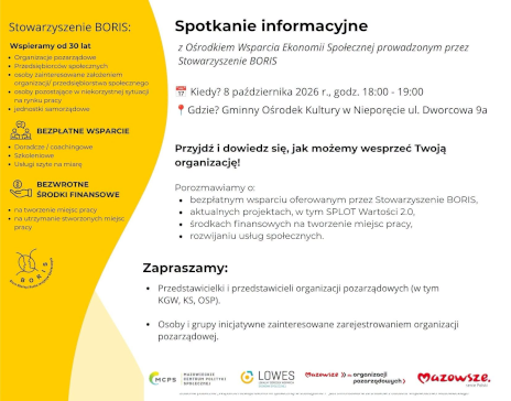 Plakat zapraszający na wydarzenie, szczegółowe informacje w aktualności