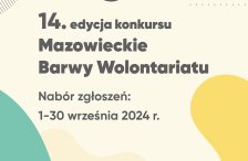 Informacja - 14. edycja konkursu, Mazowieckie Barwy Wolontariatu. Nabor zgłoszen 1-30 września 2024 r.