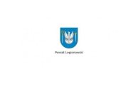 herb Powiatu Legionowskiego, biały orzeł na niebieskiej tarczy