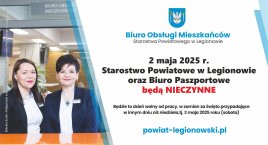 Grafika z dwiema pracownicami Starrostwa, napisy w akrualności
