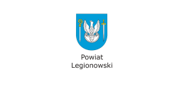 Herb Powiatu Legionowskiego, biały orzeł na niebieskiej tarczy
