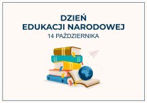 Grafika z napisem 14 października Dzień Edukacji Narodowej