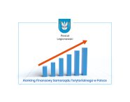Grafika z herbem Powiatu, wykresem słupkowym pokazującym wzrost oraz napisem: Ranking Finansowy Samorządu Terytorialnego w Polsce.
