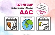 Plakat na wydarzenie, treść w aktualności. Dodatkowo 3 obrazki symboli Makaton, kolorowe tło