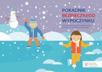 Grafika przedstawiająca dzieci w zimowej scenerii