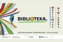 Grafika z napisem 23 Ogólnopolski Tydzień Bibliotek