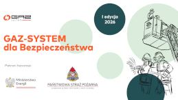 Grafika przygotowana w ramach programu dotacyjnego wiać zielone kółka i narysowanego strażaka na drabinie strażackiej