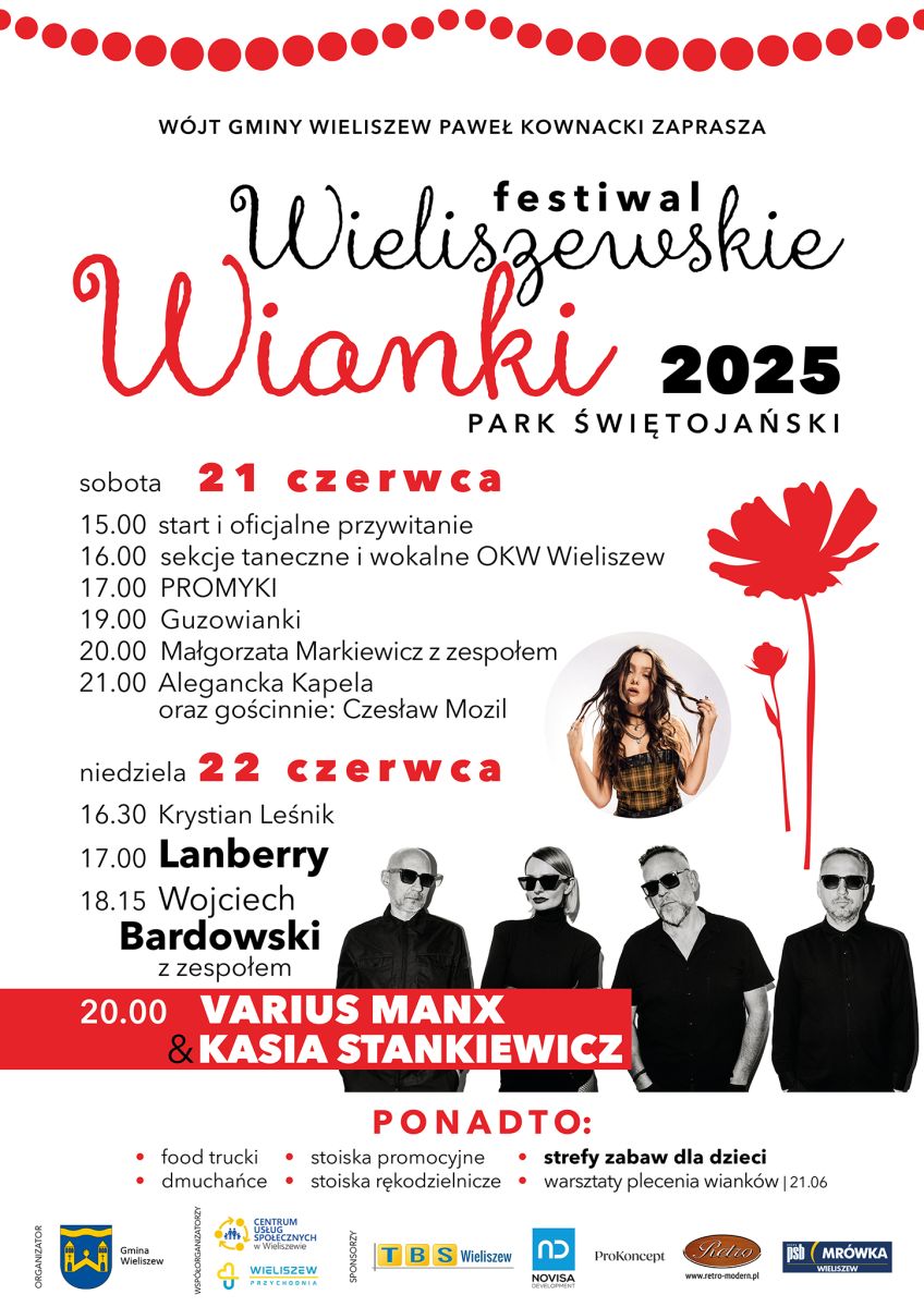 Plakat zapraszający na wydarzenie Wieliszewskie Wianki.