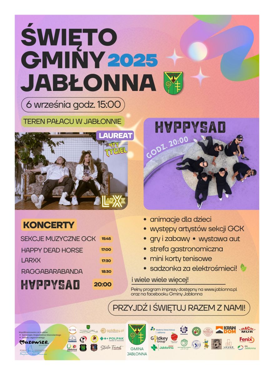 Plakat zapraszający na święto gmuny Jabłonna
