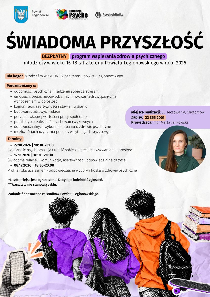 Plakat zawierający informacje o wydarzeniu.  Te informacje są podane w aktualności.