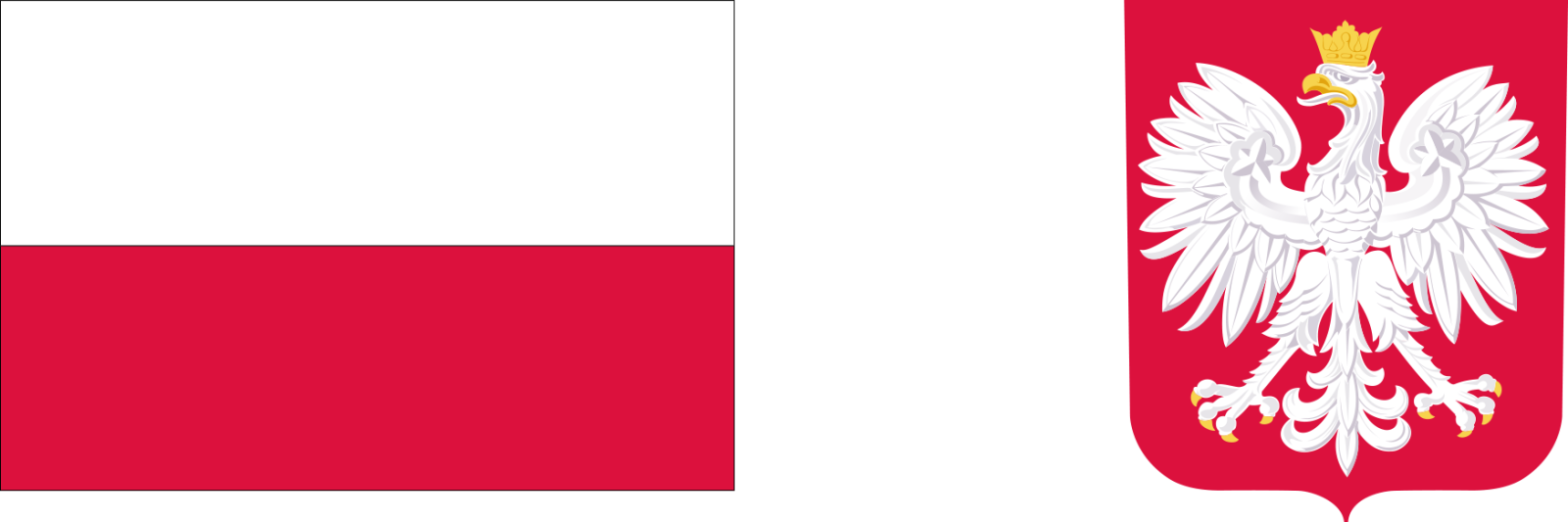 Belka projektowa: po lewej flaga Polski, po prawej godło