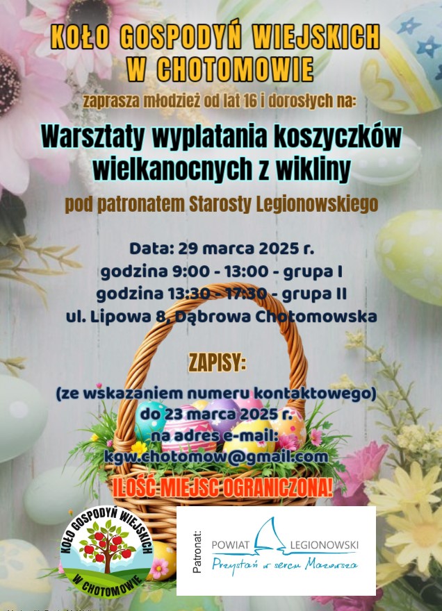 Plakat zawierający informacje o wydarzeniu.  Te informacje są podane w aktualności.